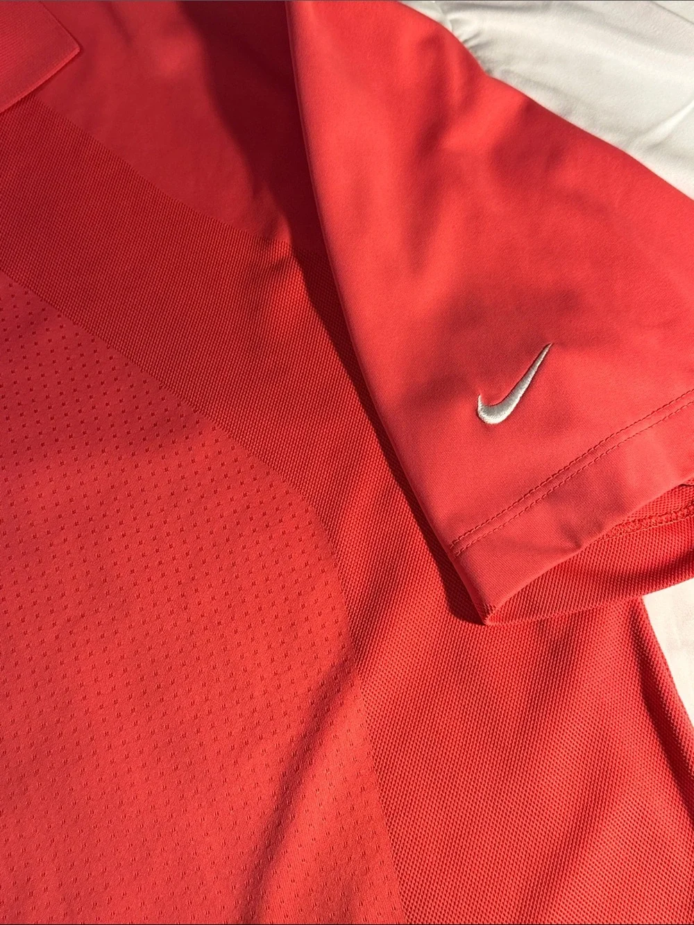 Nike Men's Coral Pink Athletic Golf Polo